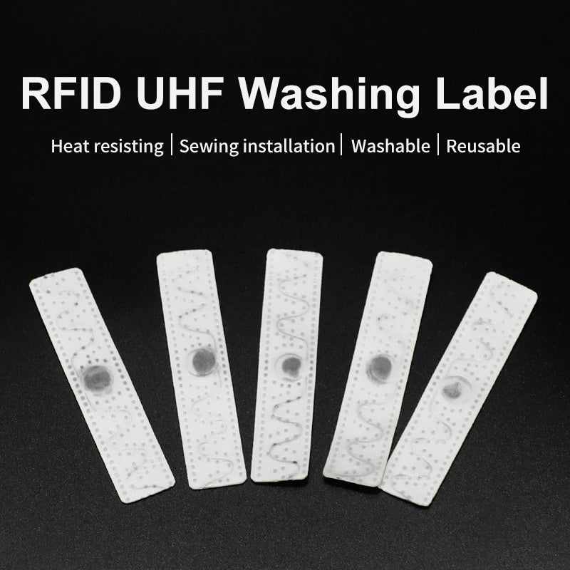 100pcs UHF RFID Tag UHF Sew Soft Textile Non-Woven Label Laundry Tag RFID Laundry Tag