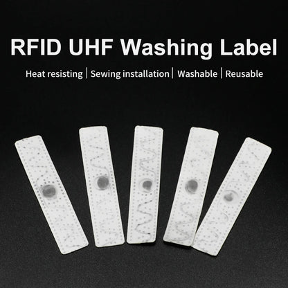 100pcs UHF RFID Tag UHF Sew Soft Textile Non-Woven Label Laundry Tag RFID Laundry Tag