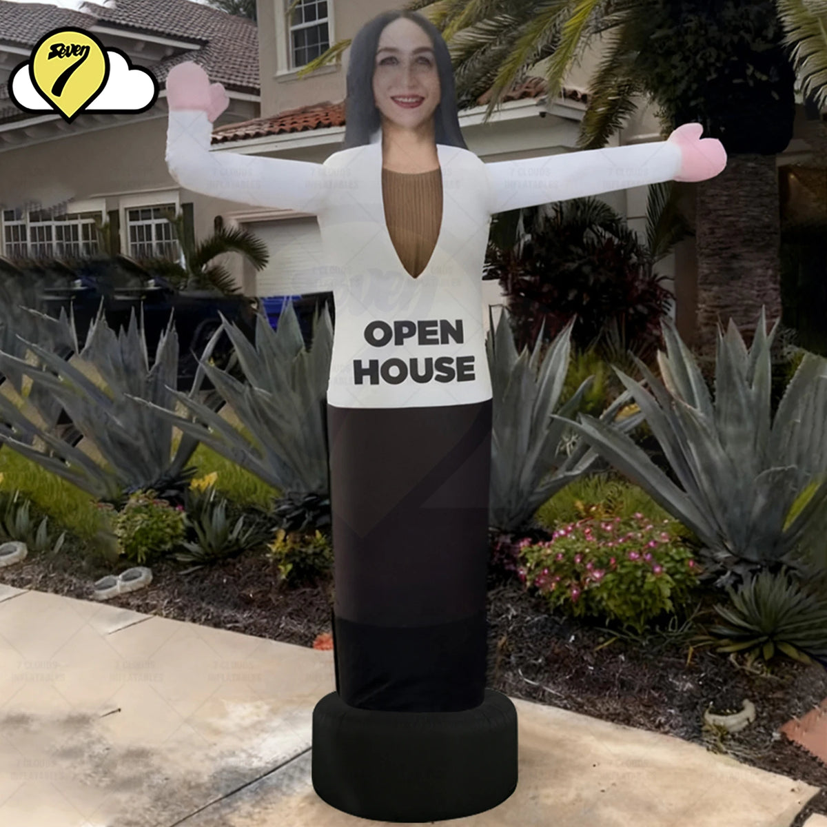 Realtor Open House Inflatable Woman Air Dancer Inflatable Waving Arm Tube Man Personalized Inflatable Floats with Blower and LED