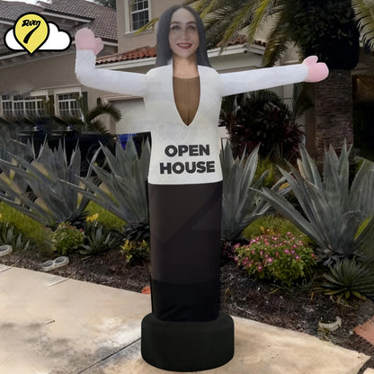 Realtor Open House Inflatable Woman Air Dancer Inflatable Waving Arm Tube Man Personalized Inflatable Floats with Blower and LED