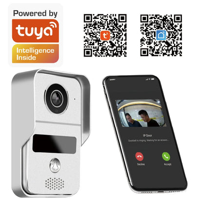 Tuya APP 2MP 1080P POE Wied WIFI IP  Doorbell  POE  Video Door Phone Intercom Visual Door Viewer Camera