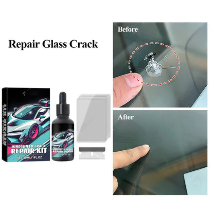 Magic Windscreen Crack Repair Set - Auto Glass Scratch Eraser for Cars Trucks Motorcycles