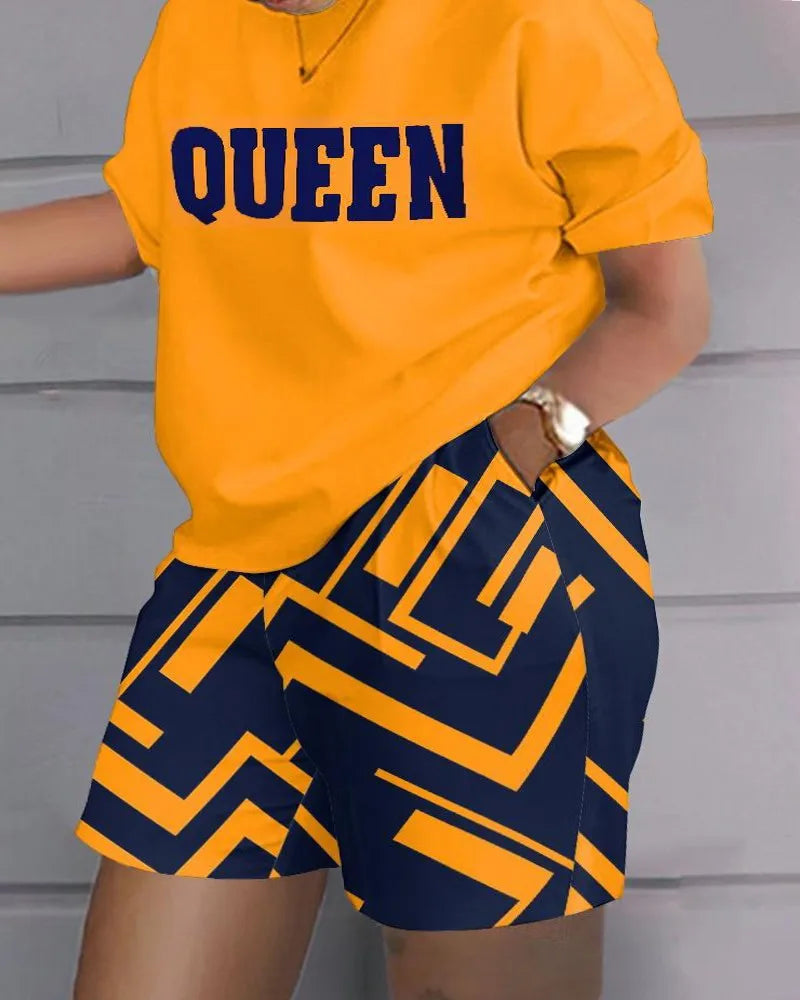 Women Casual Short Sleeve Two Piece Sets Women Outfit 2024 Summer Plaid Printe Pocket Suit Female T Shirt Shorts 2 Pieces Set