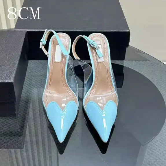 2026 New  High Heels Pvc Transparent Sandals Women'S Pointed-Toe Sexy Single Shoes