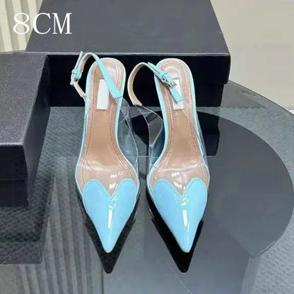 2026 New  High Heels Pvc Transparent Sandals Women'S Pointed-Toe Sexy Single Shoes