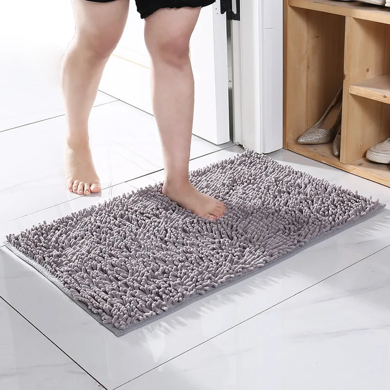 1pc 50*80 Cm Non-Slip Bath Mat Shaggy Durable Bath Rug for Bathroom Plush Carpet for Bathtubs Rain Absorbent Free Shipping