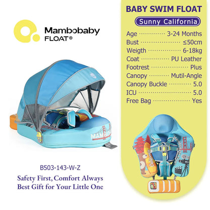 Mambobaby Baby Pool Float Vip 5 Dropshipping Blackproof Pool Mat For Infant Non-Inflatable Natation Buoy With Parasol Beach Toys