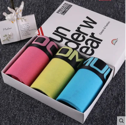 3PCS Popular Solid Women's Cotton Panties Boxer Underwear Ladies Breathable Letter Belt Briefs  Sports Female Knickers Boyshorts