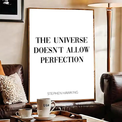 Motivation Success Quotes Poster Perfect Space Sticker Self Adhesive for Office Home Theater Wall Art Decor Fancy Gift