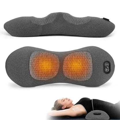 3 in 1 Back Massager - Electric Lumbar with Heat, Vibration, Traction,Lumbar Support Pillow for Back Deep Tissue Relaxation