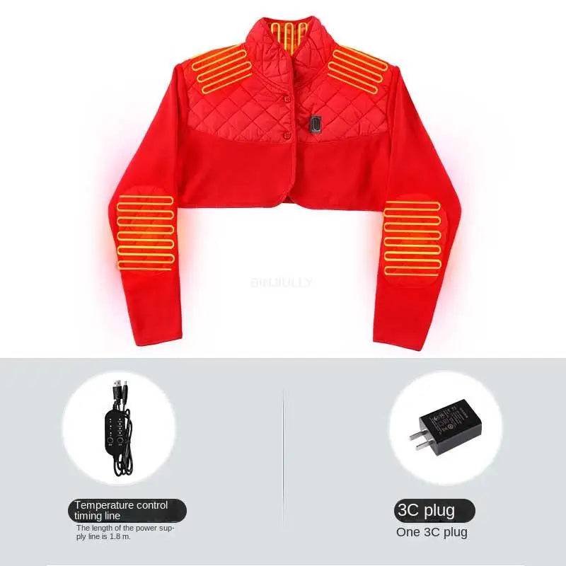 Fever Clothing Neck Shoulder Arm Warm Compress Heating Shoulder Cold Protection Electric Heating Sleeping Vest Portable Ladies