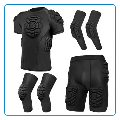 Impact Resistant Goalkeeper Clothing- Men's Compression Jersey & Shorts for Football Basketball Sports