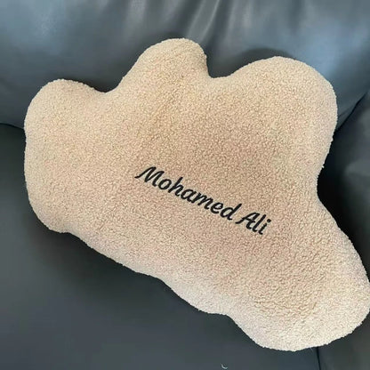 Personalized Name Lambswool Baby Pillow Cloud Shape Home Decor Sofa Decorative Cushion Throw Pillow Car Seat Chair Bed Couch
