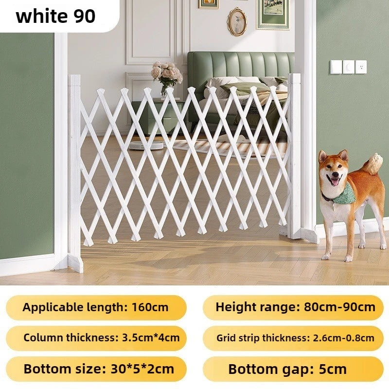 Pet Puppy Fence Retractable Isolation Dog Wooden Fence Folded Indoor Anti-Jailbreak Dog Fences Accessories Isolation Pet Cat Net