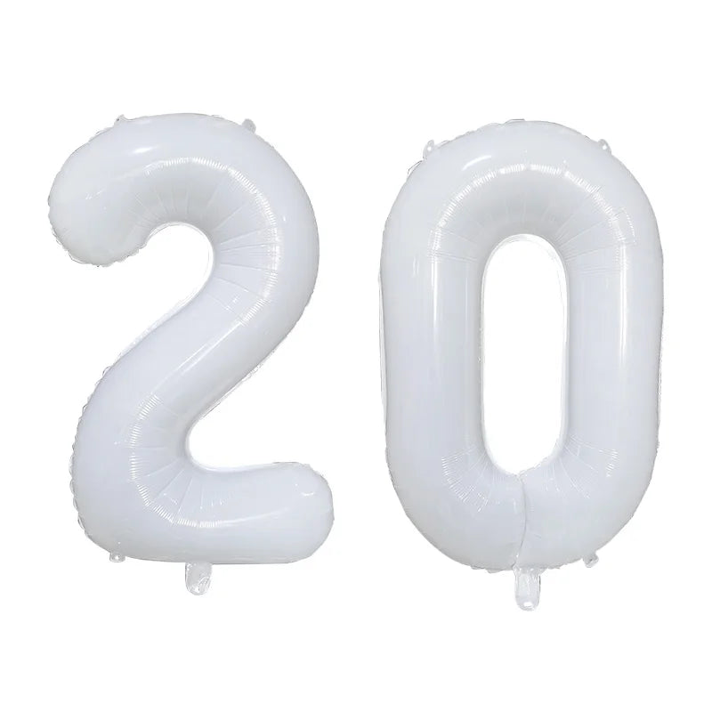 2Pcs 32 Inch Gold Silver Black Blue Red Helium Foil Number Balloon 16 17 18 19 20 21 Happy Birthday Party Decoration Supplies