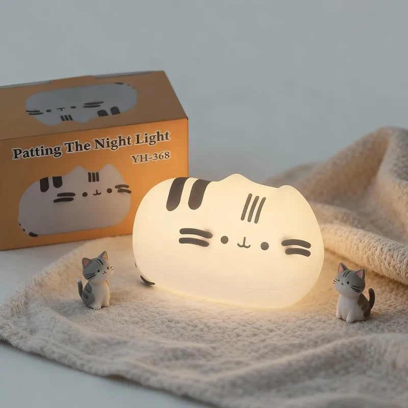 Cartoon Pusheen Night Light Cute Pusheen Light Glow in the Dark Party Glow Light Kawaii Reading Light Home Party Supplies