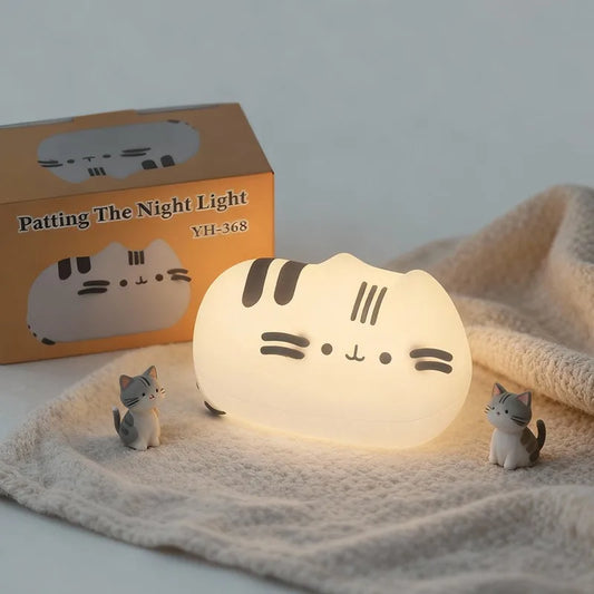 Cartoon Pusheen Night Light Cute Pusheen Light Glow in the Dark Party Glow Light Kawaii Reading Light Home Party Supplies