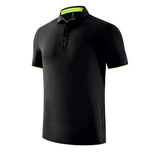 Quick Dry Men's Sports Polo Shirt Golf Wear Summer Gym Fitness Training Clothing Comfortable Breathable Shirts