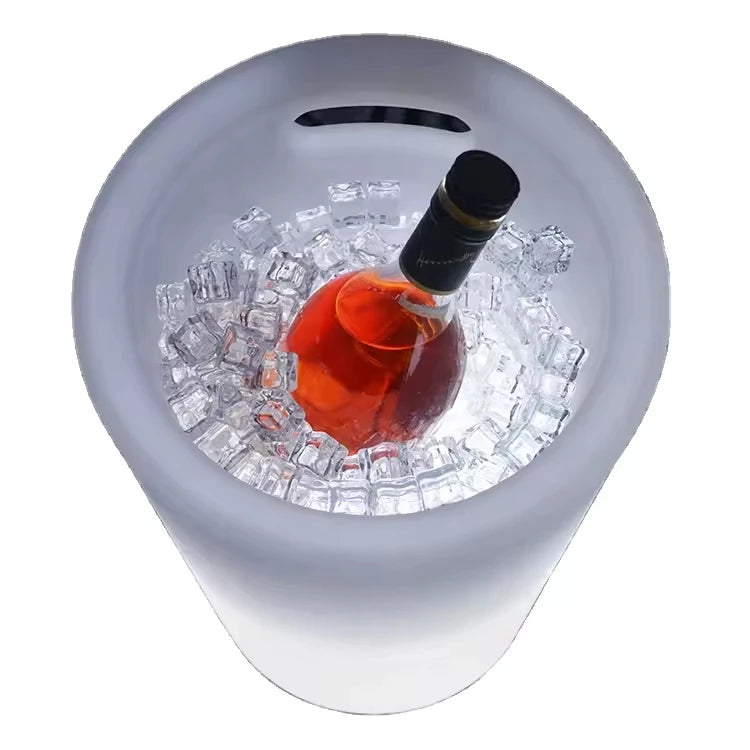 LED Light Up Ice Bucket 7 Colors Changing With Remote Control Handle For Bar KTV Beer Wine Cooler