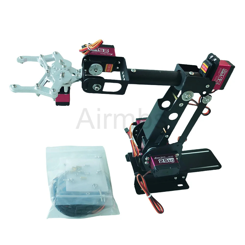 Assembled Arduino 6 DOF Robot Arm Manipulator Mechanical Claw with 25KG Digital Servo Motors DIY Multi Robotics Toy