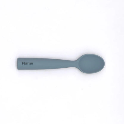 Silicone Spoon Personalized Custom Name Silicone Material Soft Spoon Baby Practice Use Suitable