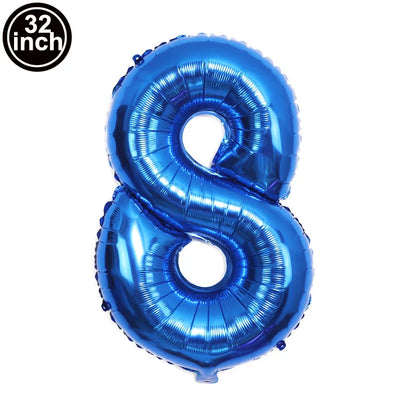 Multi Color Large Numbers 3 Balloon 32Inch 1 2 3 4 5 6 7 8 9 Birthday Ball Red Digit Bachelorette Balloons Figure Golob Balloons