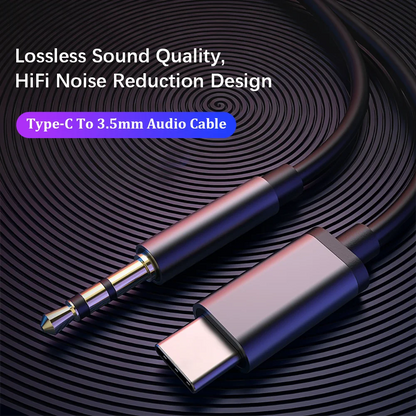 USB Type C To 3.5mm Car Aux Audio Cable Headphone Jack Adapter For iPhone 17 Xiaomi Huawei Samsung S25 Headset Speaker Connector