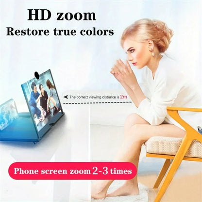 10/12 inch HD Mobile Phone Screen Amplifier Universal Anti-Blue Light Eye Protection Phone Magnifying Glass for Video Game Movie