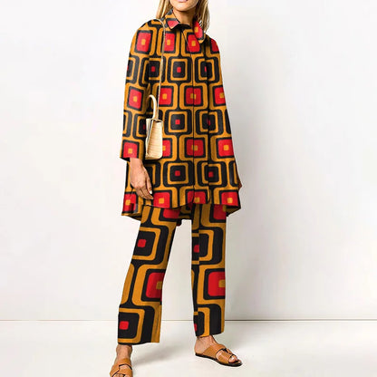 Long Sleeve Turn Down Collar Casual Outfits Ladies Button Tops Wide