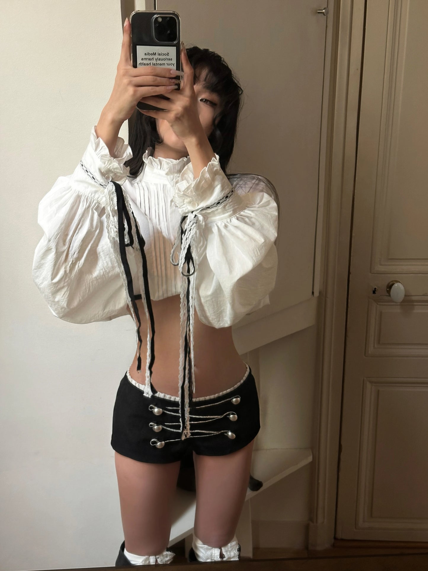 Korean Sweet WARDEN   Tassel Short Pants Women Early Autumn Tight Spicy Girl Super Short Wraparound Pants