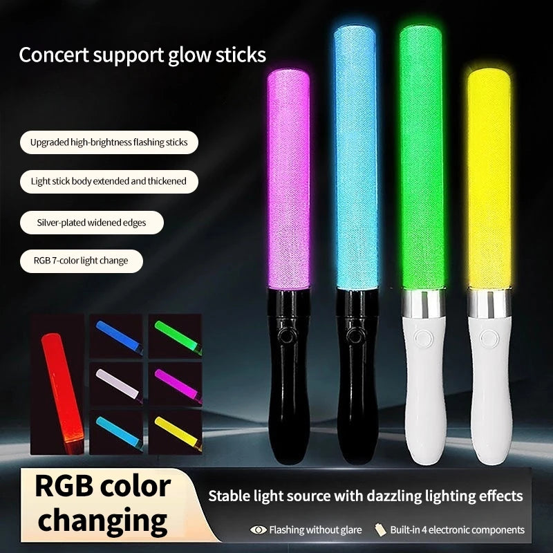 Kpop Lightsticks Glowing Penlight Concert Props Glow in The Dark Light Rods Light Sticks Party Supplies Concert Accessories