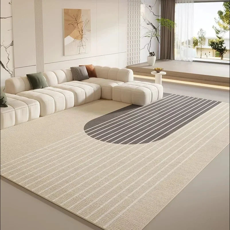 VIKAMA Simple And Light Luxury Living Room Carpet, Bedroom Anti-Slip And Anti-Stain Sofa, Coffee Table Carpet, Home Decoration