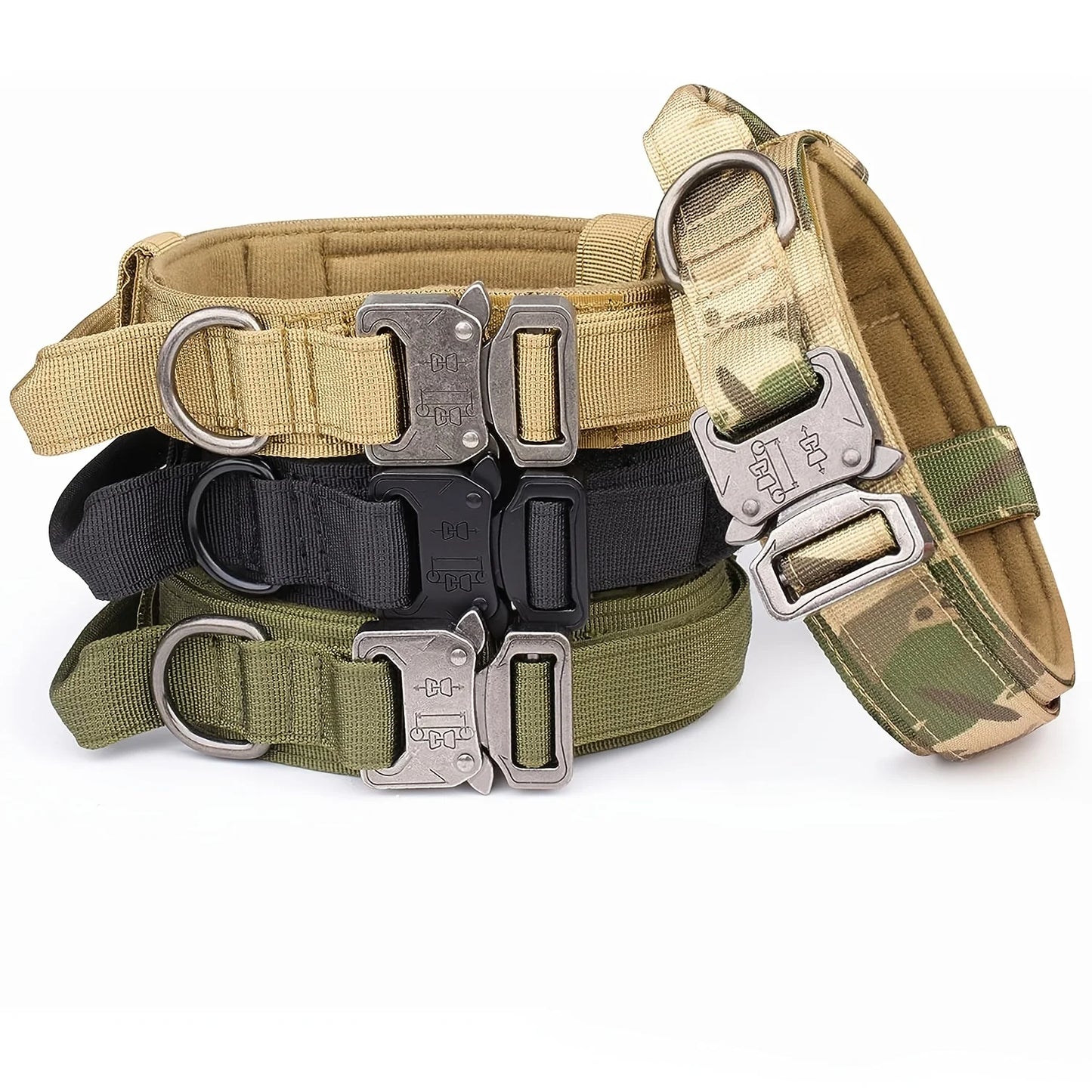 Tactical Dog Collar Military Nylon Heavy Duty K9 Collar Quick Release Buckle Adjustable Training Collar For Large Dogs