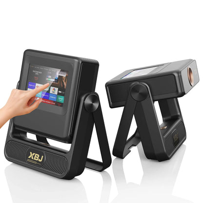 4K Touch Screen Projector with WiFi Bluetooth, Auto Focus Smart Portable Game Projector, Mini Outdoor Movie Projector Compatible with Phone/ TV /pc for Bedroom Home Theater ﻿