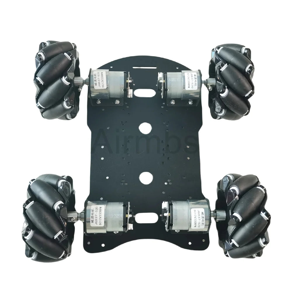 20KG Load 4WD 97mm Mecanum Wheel Robot Car Chassis Kit with DC 12V Hall Motor for Arduino Raspberry Pi DIY Project STEM Toy