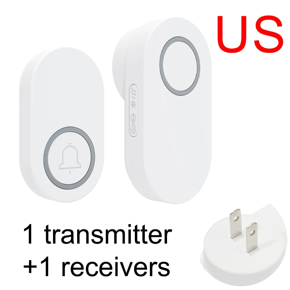 Self-Pow remote control doorbell AB door household waterproof long-distance intelligent electronic wireless doorbell