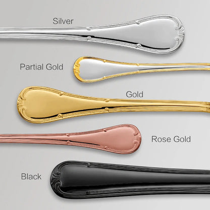 4/5/8/10/12/15/16/20/25 Piece Luxury Gold Accent Cutlery Set Stainless Steel Silverware Wedding Home Flatware Knife Fork Spoon