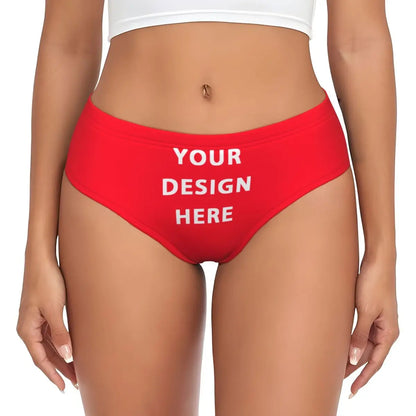 Custom DIY Logo Briefs Underwear Women's Stretch Comfortable Shorts Panties Customized Photo Print Brief Panties