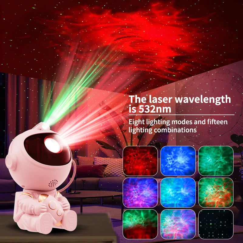 2022 Remote Control Atmosphere Light Robot 360° Rotating Night Light Stepless Dimming Projector Night Lamp Net Red Selfie Light