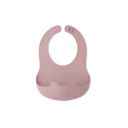 Cute Silicone Baby Bib (Unisex) – Ultra-Lightweight, Foldable Travel Bib. BPA-Free, Soft, and Durable Silicone Bib