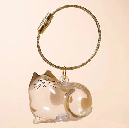 Animal Zinc Alloy 3D Pet Keychain Charm | DIY Dog Hair Storage Pendant | Bag & Keyring Accessory