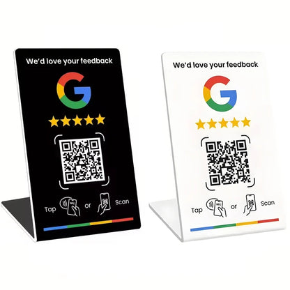 NFC215 Programmable for Google Review Card NFC Station Table 13.56Mhz QR code can be independently set to link Standing Card