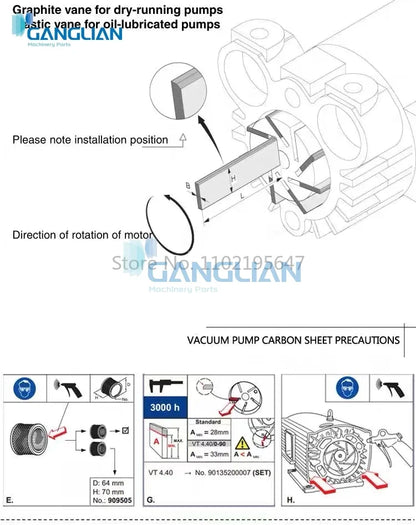 T:3mm Blade Vane for Vacuum Pump Compressor Air Pump Blade 1piece