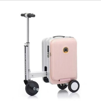 Electric Luggage with Smart Reverse and Forward Function for Walking, Riding, Traveling Trolley Case with Electric Driving