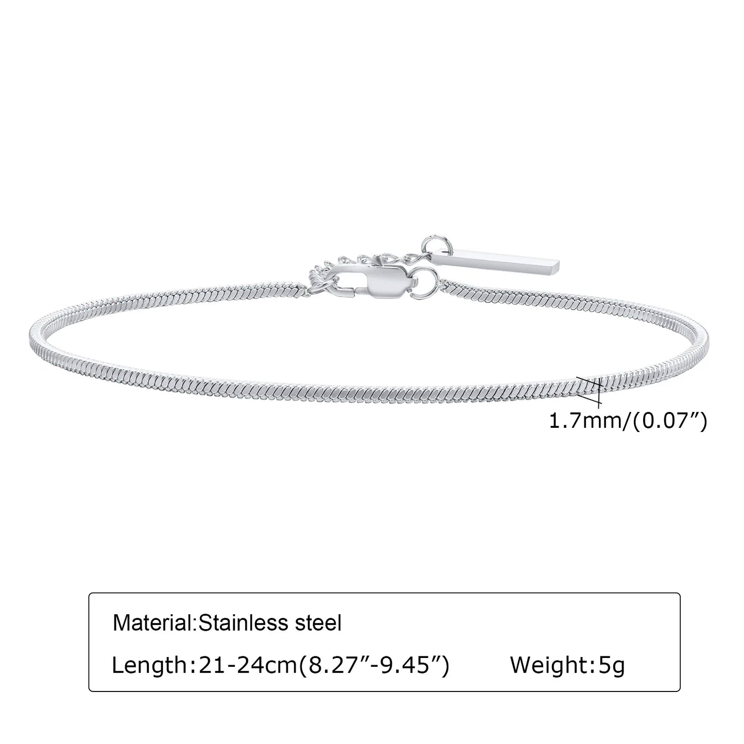 1/2/3pcs Chain Bracelet for, Stainless Steel Twisted Rope Cuban Chain
