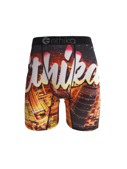 ETHIKA 1Pcs Men Underwear Boxers Breathable Mesh Crotch Man Underpants Plus Size L-3XL Mens Panties Printed Men's Boxers Briefs