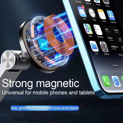 Magnetic Tablet Stand Holder Tablet Desk Mount Adjustable Foldable Tablet Arm Mount with 360° Rotate Base for iPad and IPhones