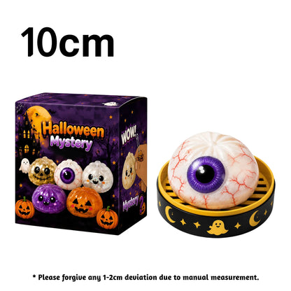 5.5cm/10cm Halloween Ghost Dumpling Pressure Squishies Slow Rising Stress Relief Fidget Toy for Kids Adults Anti-Anxiety Gift