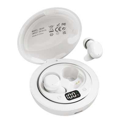 SK49 Bluetooth Wireless Earbuds Sleep Earphones, Bluetooth 6.0, Noise-Canceling Earphones.Improves Sleep Quality, Zero Pressure On The Ears When Sleeping On Your Side, Invisible Flat-head Earphones, Suitable For Travel And Si