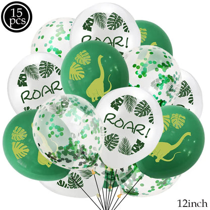 Dinosaur Party Decor 32inch Dinosaur Number Balloons 1-3 Year Olds Kid Birthday Baby Shower Matte Cartoon Foil Balloon Decors